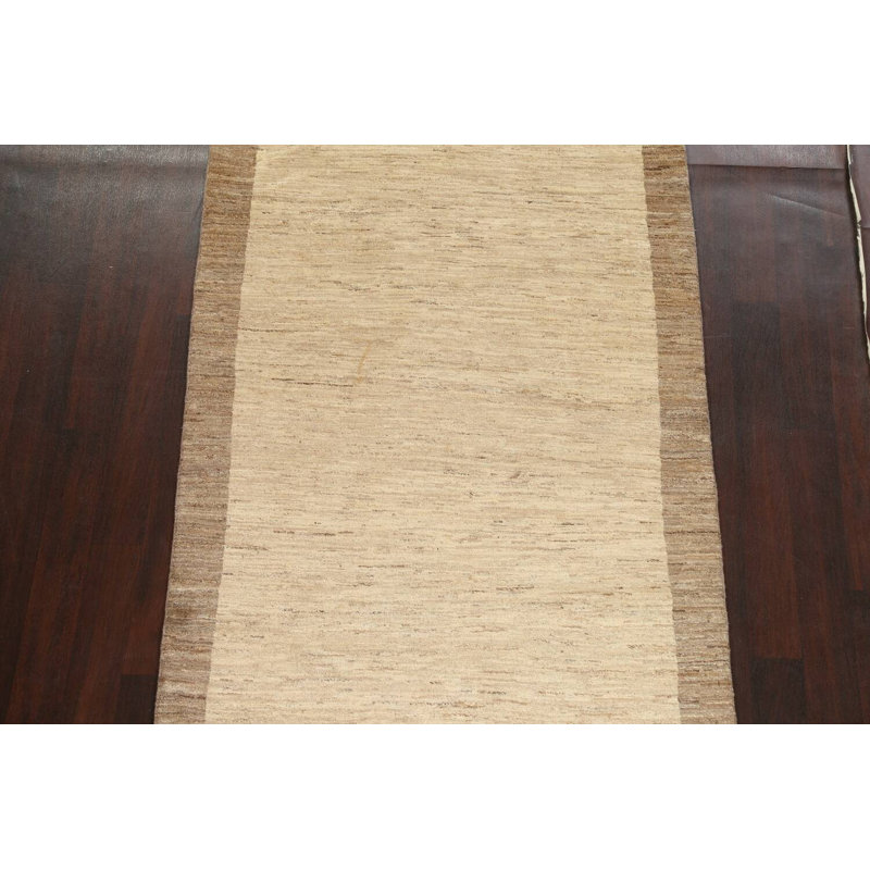 Tapis oriental unique Gabbeh Kashkoli noué à la main 4 pi 7 po x 6 pi 7 po