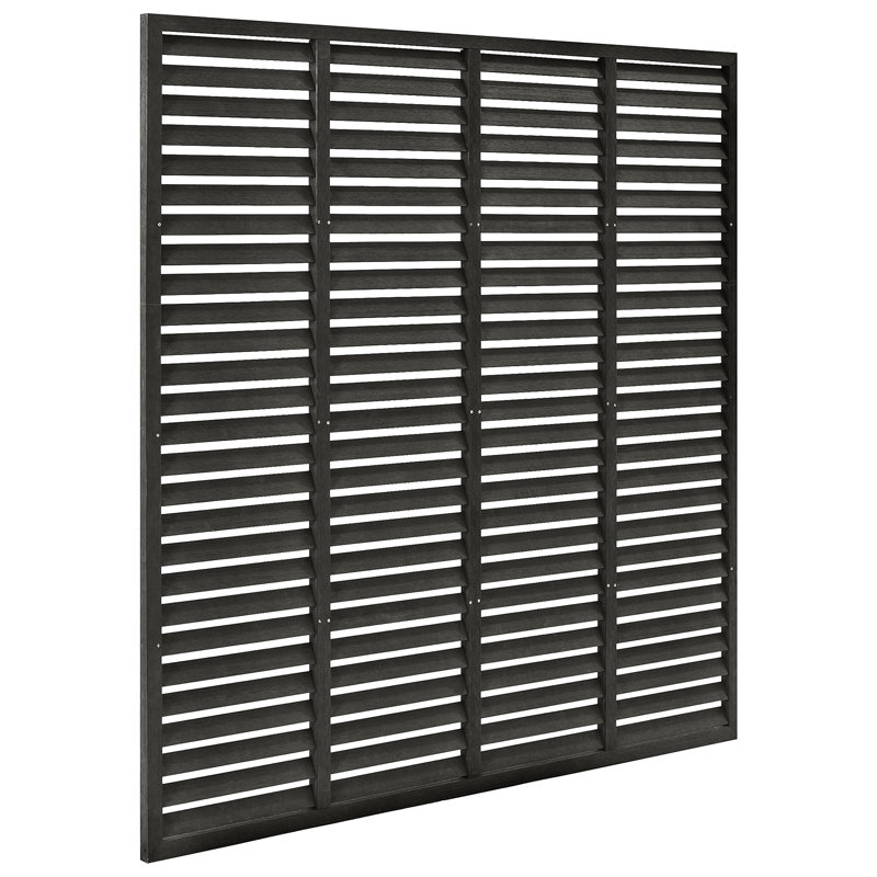 Hanspeter 180cm H x 180cm W Fence Panels, Black