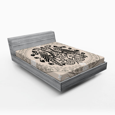 Microfiber Damask Fitted Sheet
