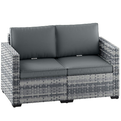 128cm Wide Straight Steel Loveseat