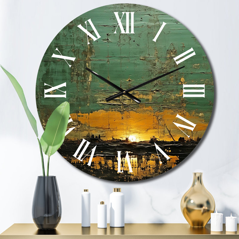 Chantle - Horloge murale moderne géométrique, Moyenne