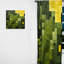 Rideau en velours moderne vert foncé Stancliff Green Eco Collage II - obscurcissant - 1 panneau-840142513