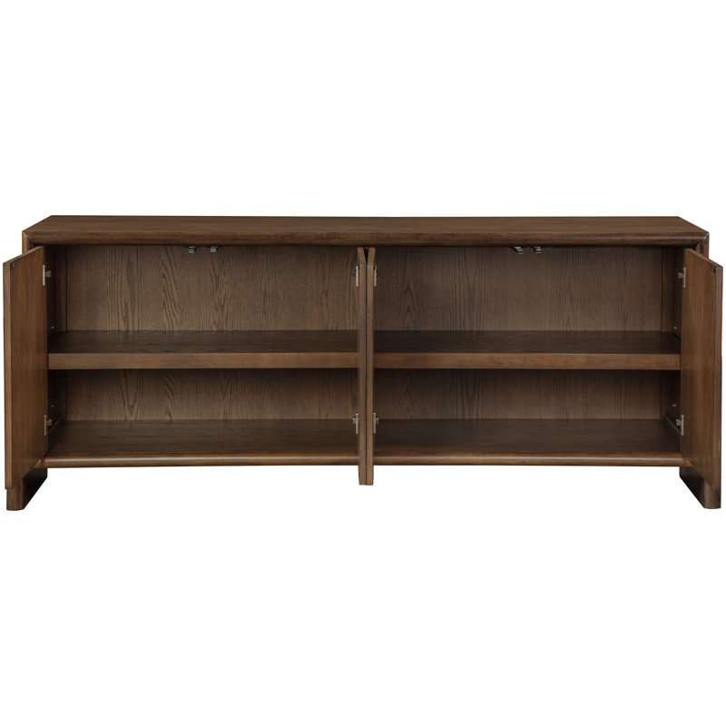 Elanor Oak Veneer And Solid Wood Sideboard / Buffet, Brown