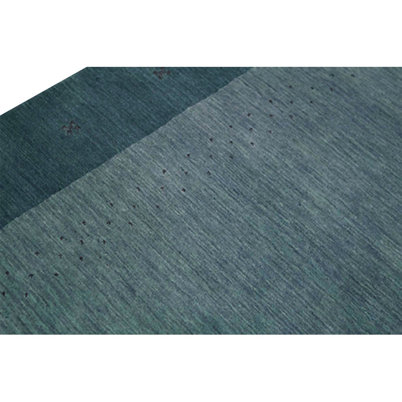 Gabbeh Wool Area Rug in Dark Green/Green