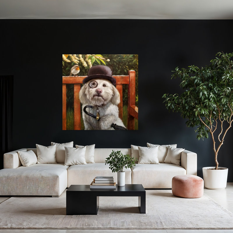 Art contemporain Alfie, H 48 po x l 48 po