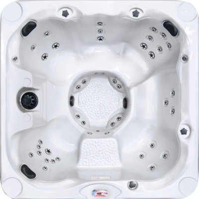 American Spas 240 Volt 40 - Jet Acrylic Square Standard (Hardwired) Hot Tub with Ozonator