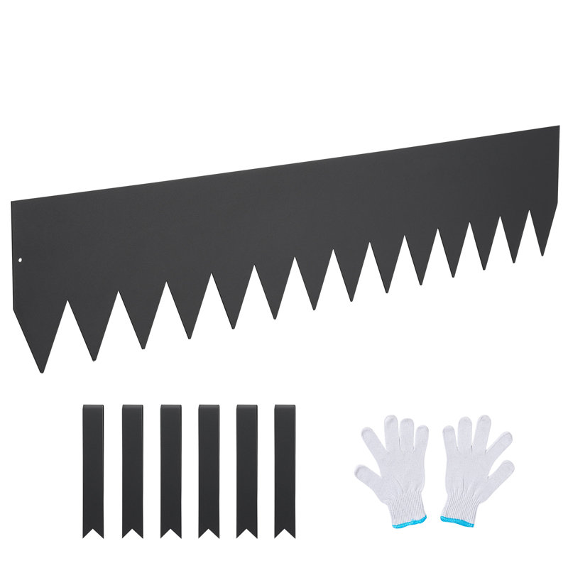 Black Galvanized Steel Hammer-in Landscape Edging Set