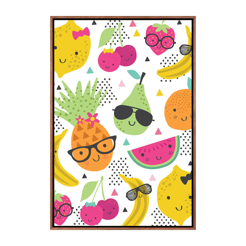 «Sunshine Siesta» par Lisa White boutons - impression d'art graphique, H 26 po x l 18 po x 1,5 po, Pas de tapis
