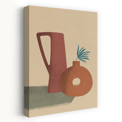 Nature morte en terre cuite, style abstrait contemporain, impression d'art mural
