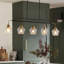 5-Light Glass Shade Classic Dimmable Kitchen Island Chandelier