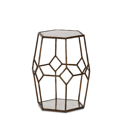 Calvert Mirrored Glass Top End Table