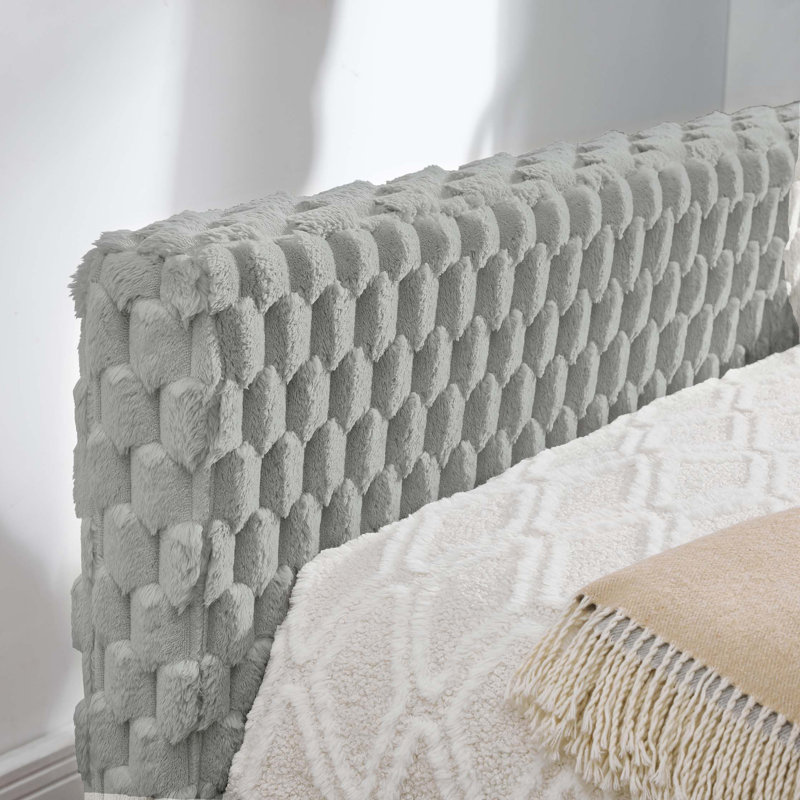 Lit de jour simple, canapé-lit rembourré, le bas se retire pour former un lit, tissu en velours côtelé gris foncé (86 po x 43,5 po x 34 po)