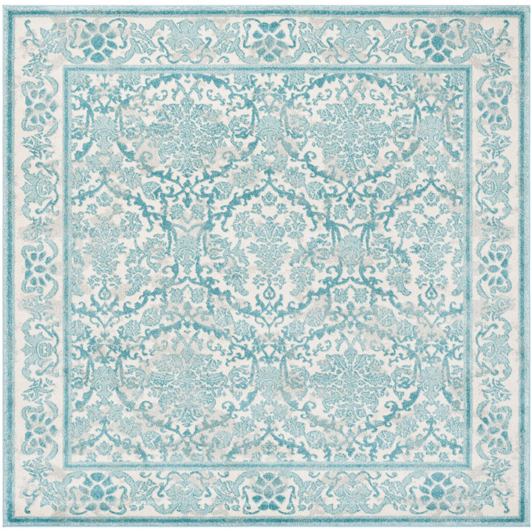 Auriyah Oriental Ivory/Light Blue Area Rug