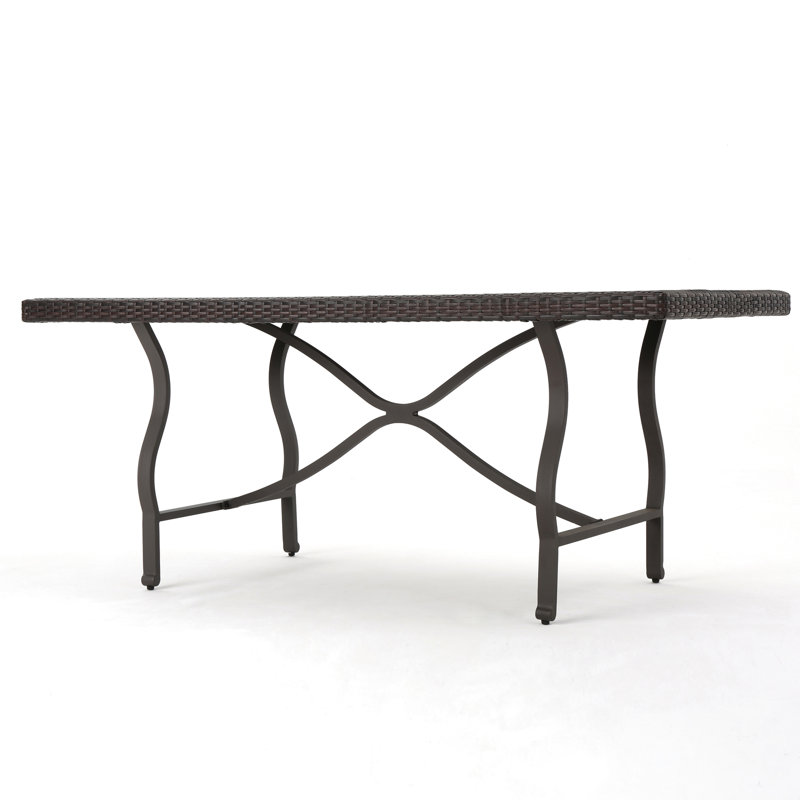 Table pour salle à manger de cour, l 70,2 po x P 35,15 po, H 28,00 po, patio brun classique