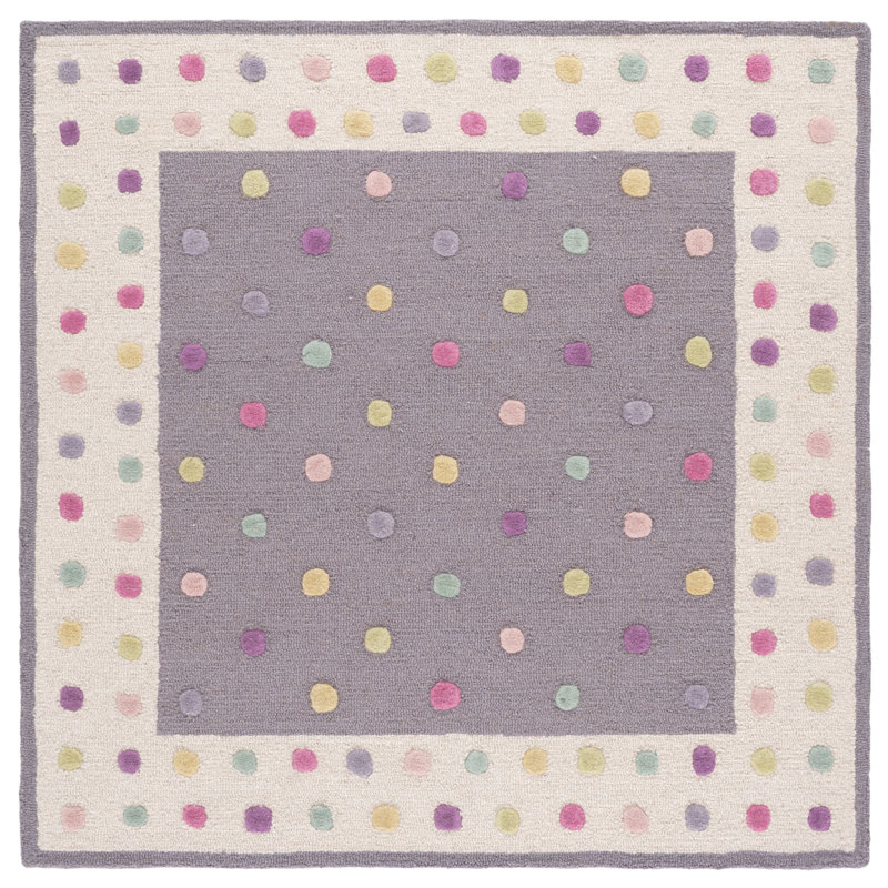 Tapis indien en laine touffeté à la main Gosselin, Carré 5 pi