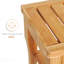 Banc de douche en bambou de 20 po de long avec tabouret de spa en bois, avec tablette de rangement sous le siège et range-chaussures