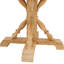 Table de salle à manger ronde 42 po x 32 po, table de cuisine en bois naturel avec base balustre sculptée, style campagnard / rustique / campagne française