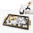 Elegant Glass Tray, 19.7 x 11.4 x 1.4 inches | 100% Durable Glass Construction | Easy to Clean with Damp Cloth | Ideal for Serving, Decorative Display, and Organizing | Stylish Addition to Home Décor-620854096