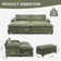 90'' W Corduroy Modular Cloud Couch Sleeper Sofa