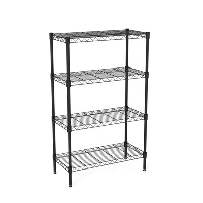 4 Metal Shelving For Kitchen, Garage & Pantry - Vertical Support, Smooth Surface Laundry Orientation, Efficient Storage