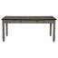 Ensemble de salle à manger 6 pièces gris antique et finition café avec banc à 6 tiroirs et 4 chaises d'appoint de style campagnard décontracté