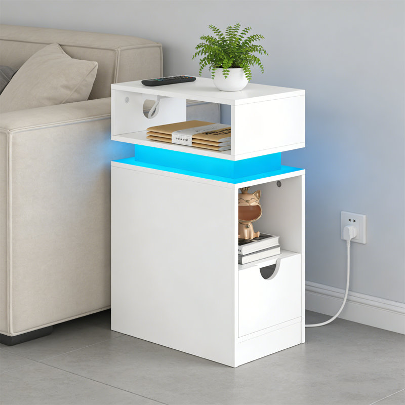 40cm W Manufactured Wood Bedside Table