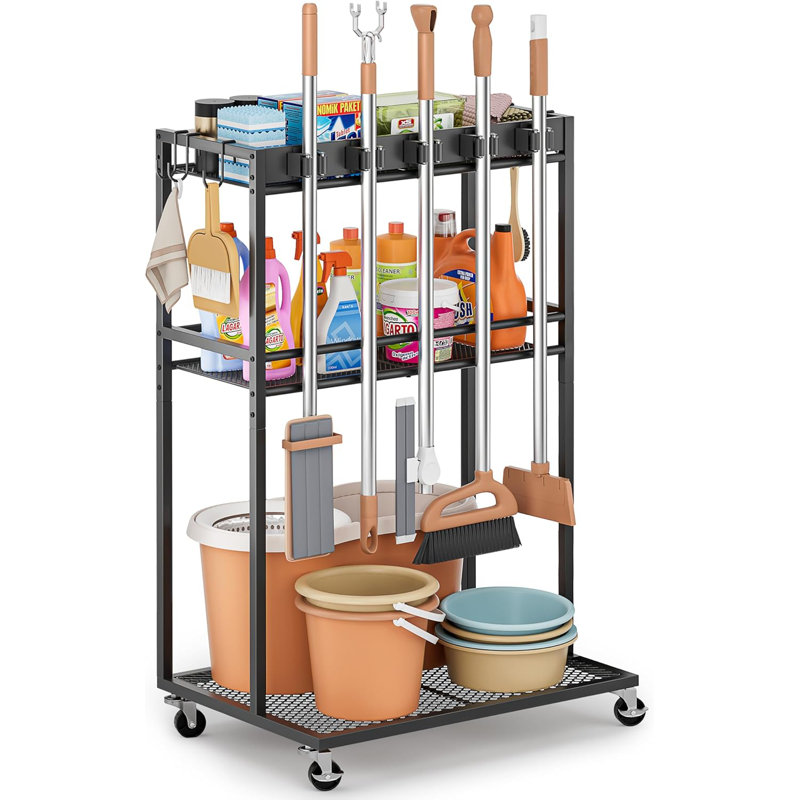 Cleaning Housekeeping Janitorial Cart with Cleaning Caddy