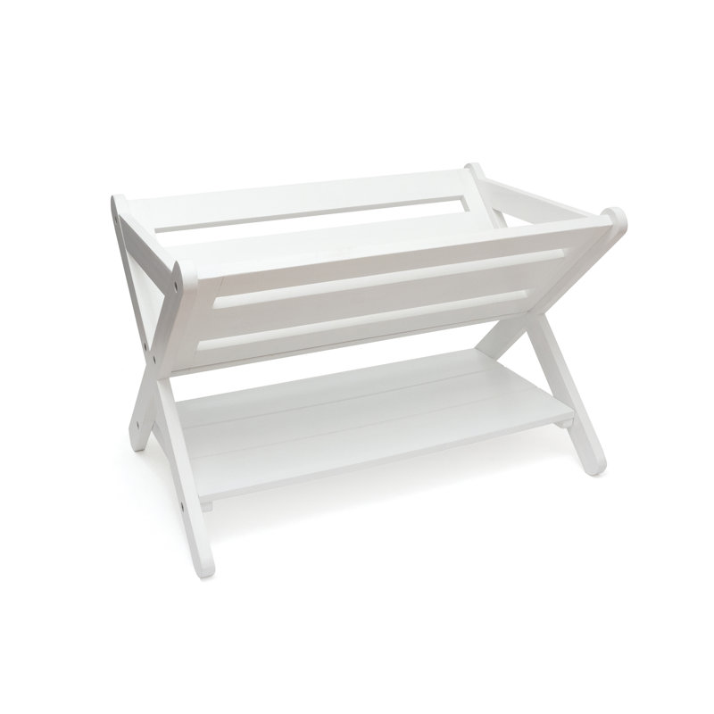 Kids Book Caddy With Shelf, , White