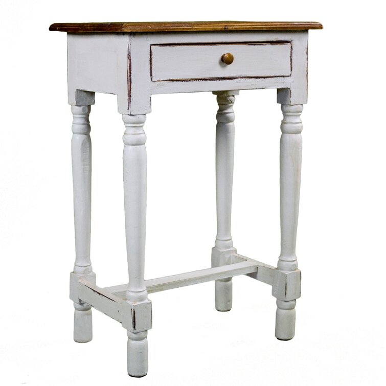 Rosemary Rustic Side End Table with Storage