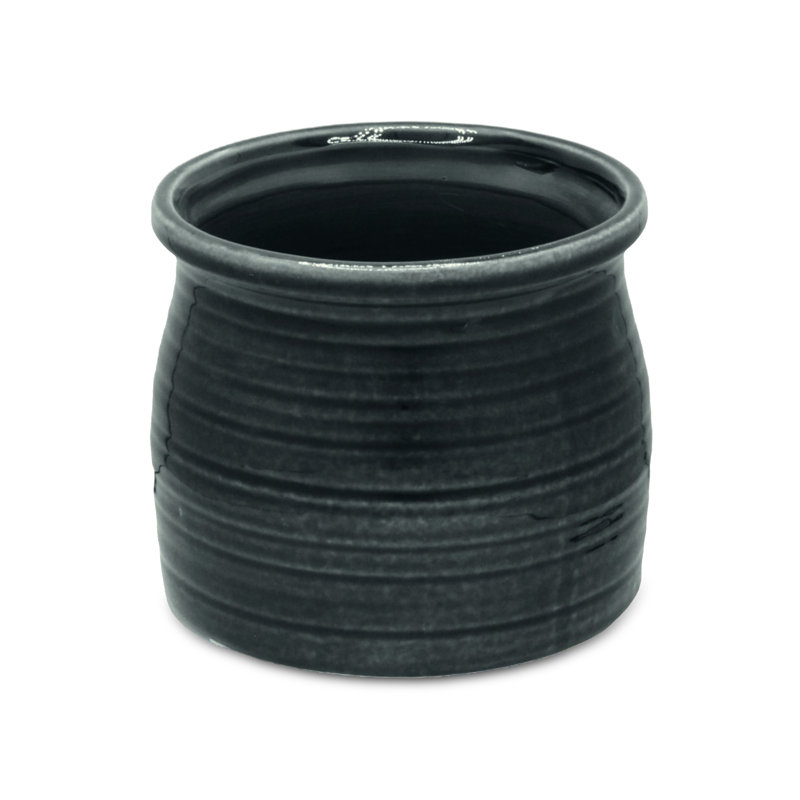 Pot à fleurs Miland, gris, H 5,5 po x l 6,25 po x P 6,25 po