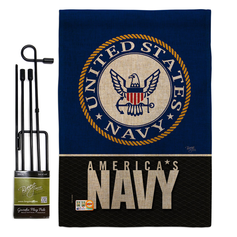 « america marine americana », états-unis de polyester de 2 côtés, 19 po x l 13 po ensemble de drapeau