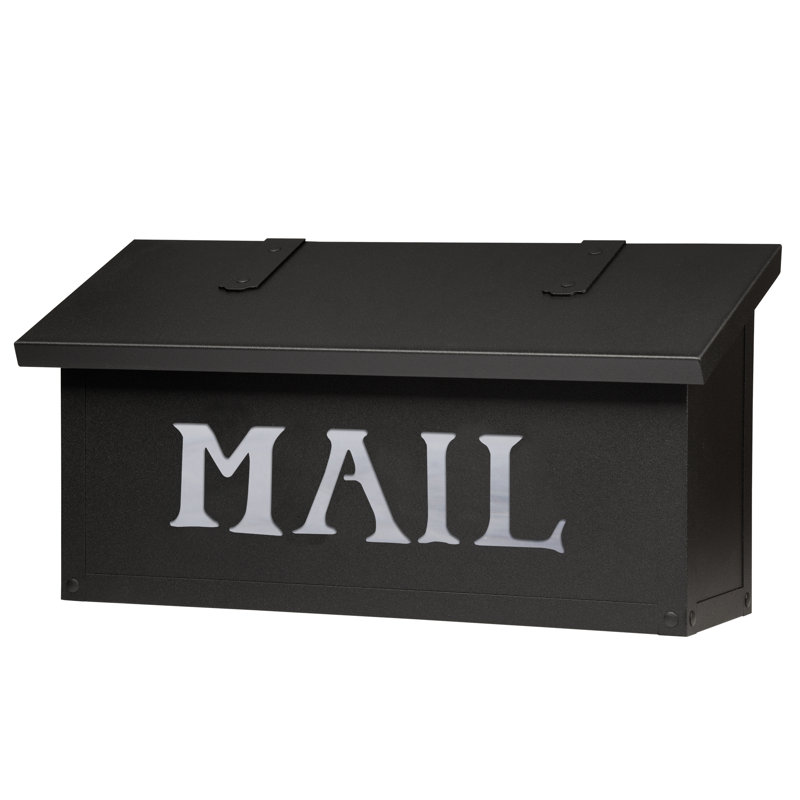 Boîte aux lettres murale classic, Noir texturé, Blanc vaporeux