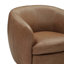 Fauteuil demi-tonneau pivotant en cuir véritable Marcy-363861941-363861946