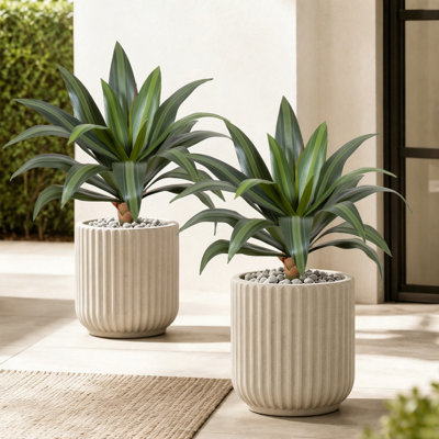 15in Artificial Agave Plant, UV Protected Fake Agave Plant, Agave Plants Outdoor Decor for Indoor Outdoor Use