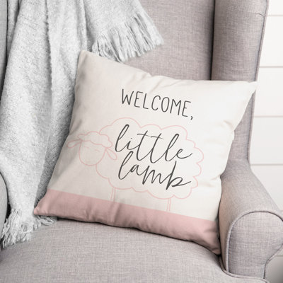 Zucker Welcome Little Lamb Throw Pillow
