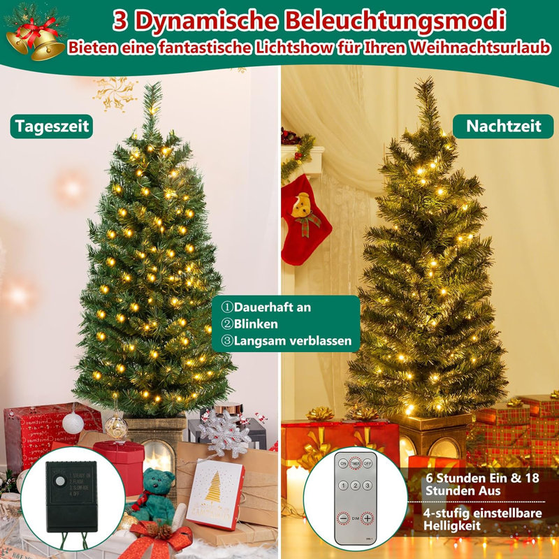 Lighted Artificial Spruce Christmas Tree