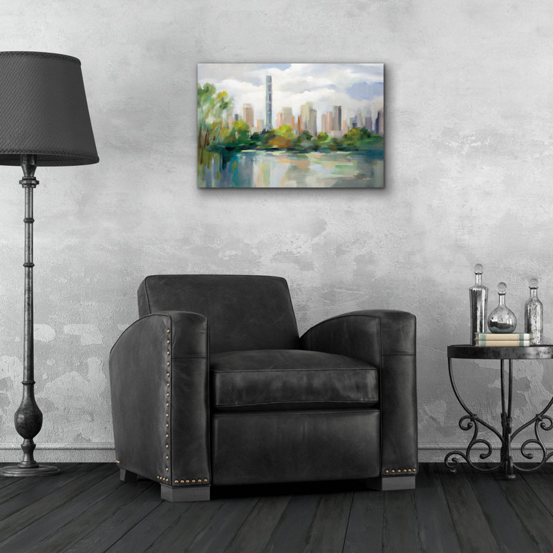  «Central Park Early Spring» par Silvia Vassileva, art mural en verre acrylique, 24 po x 16 po, H 16 po x l 24 po