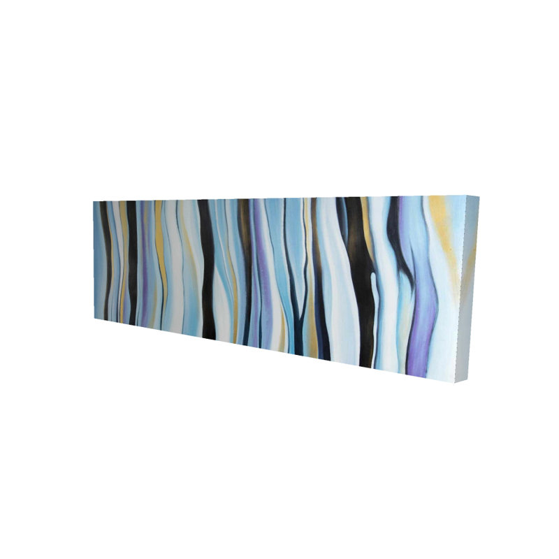 Bleu humeur - Formes bleues pour une décoration intérieure élégante, H 60 po x l 20 po