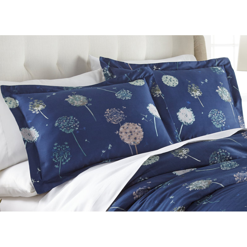 Southshore Fine Linens Dandelion Dreams Collection 100% Cotton Duvet Cover Set, Blue