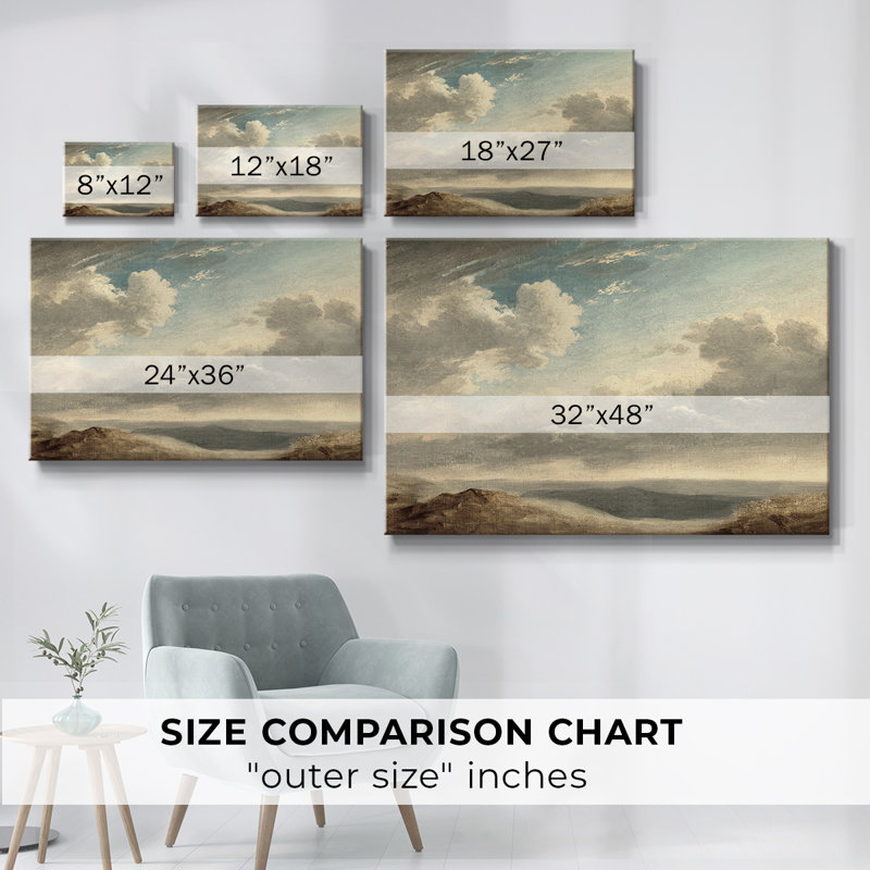 Paysage rétro - DXLII, reproduction d'art sur toile, H 25 po x l 37 po