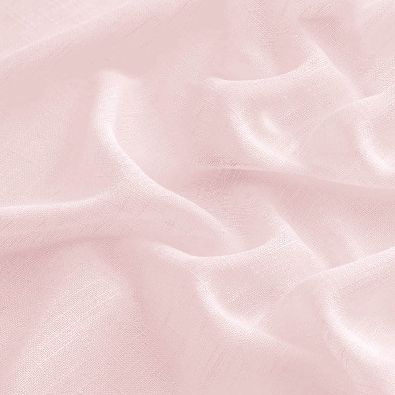 Aranka Semi Sheer Curtain, Baby Pink