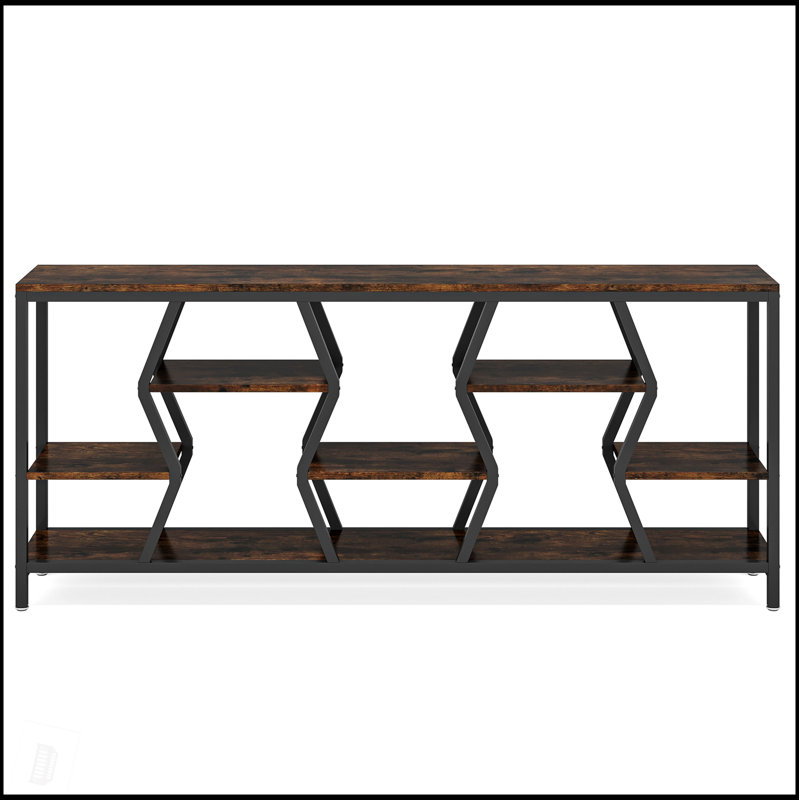 Console 70,9 pouces avec tablettes réglables à 4 niveaux, parfaite pour les entrées et les couloirs étroits