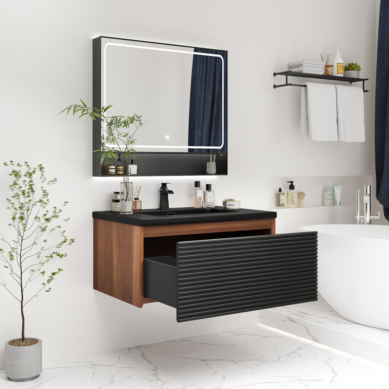 Base de meuble-lavabo simple mural seulement, 30''