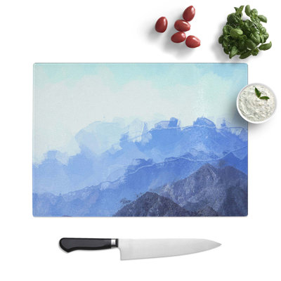 Glass Fog Over The Mountain Valleys in Abstract Chopping Board