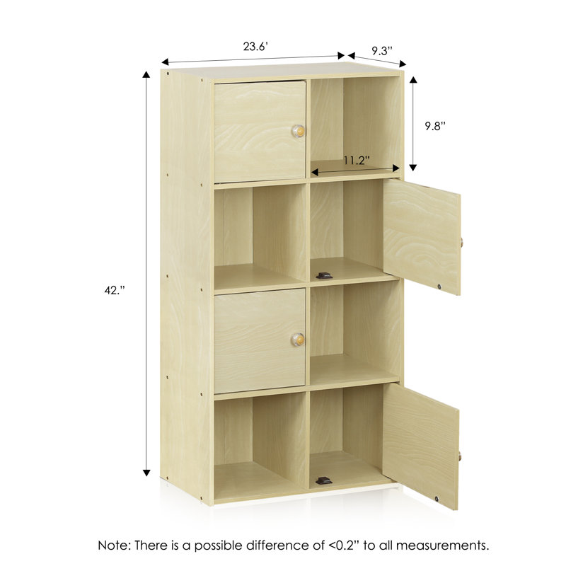 105.9cm H x 59.9cm W Cube Bookcase, Steam Beech
