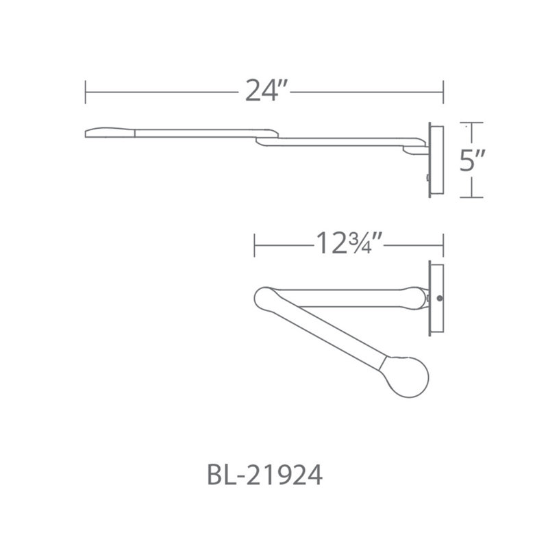 Modern Black LED Swing Arm Sconce with White Acrylic Diffuser