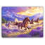 Cheval au galop dans une prairie de montagne lavande - Tableau sur toile tendue-118374453