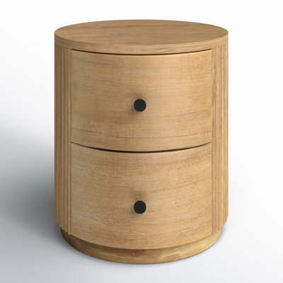 Fitzroy - Modern Natural Acacia Nightstand