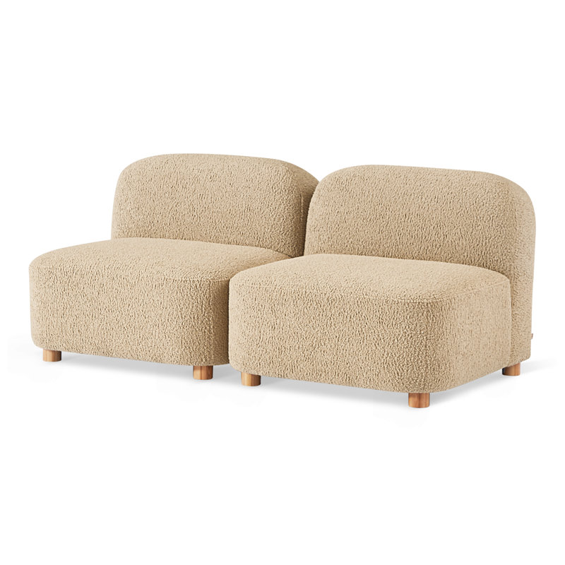 Circuit Modular 2-Pc Armless Sofa, Himalaya Dune Polyester Blend