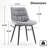 Modern Upholstered Back Dining Chair Armless Side Chair With Metal Legs-2123308377